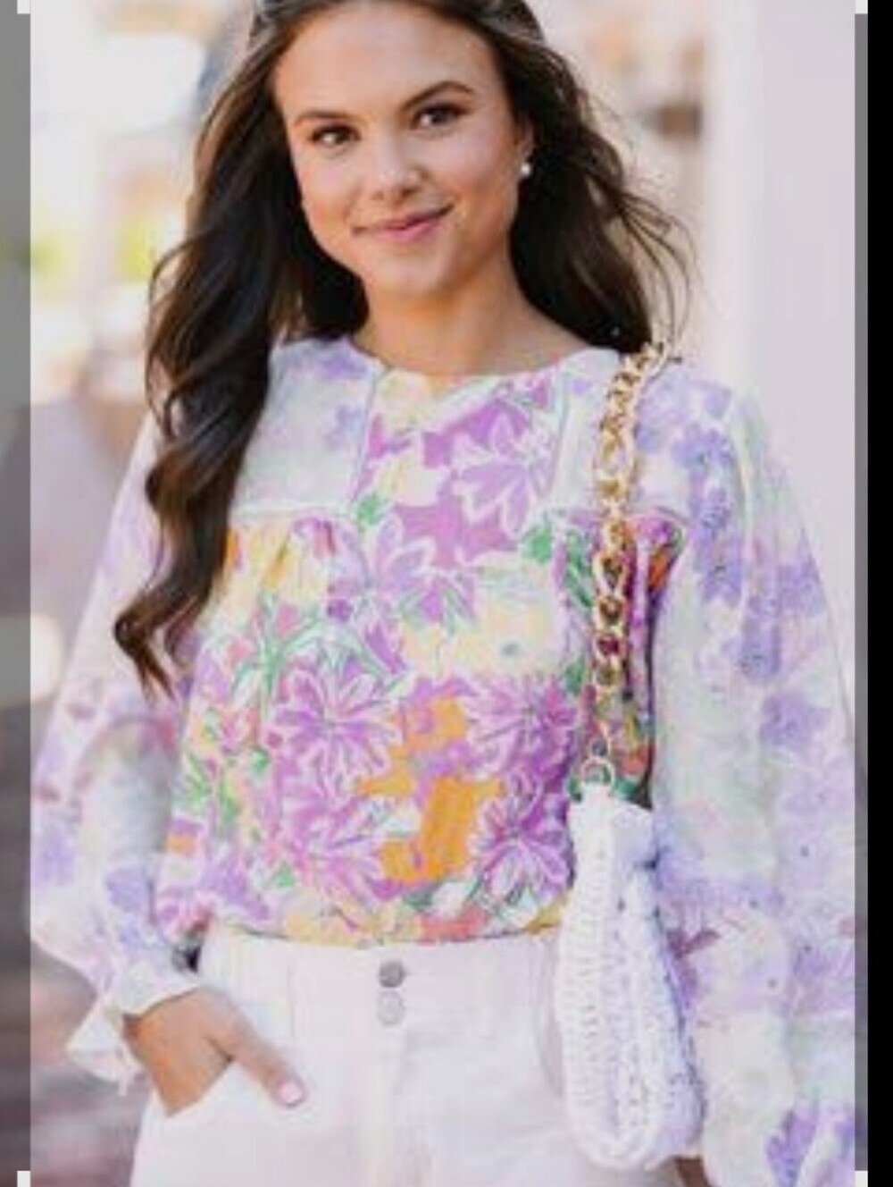 BENAAR GRACE FLORAL PRINT PEASANT BLOUSE NWT WOMENS SIZE SMALL